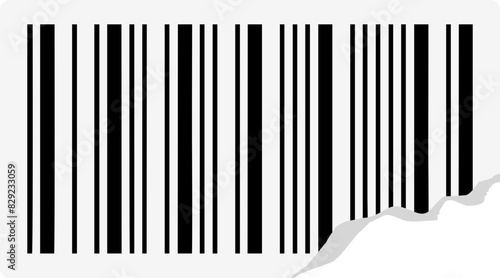 Ripped Barcode Sticker