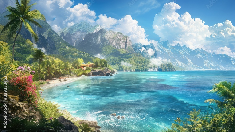 tropical island in the ocean tropical island in the ocean