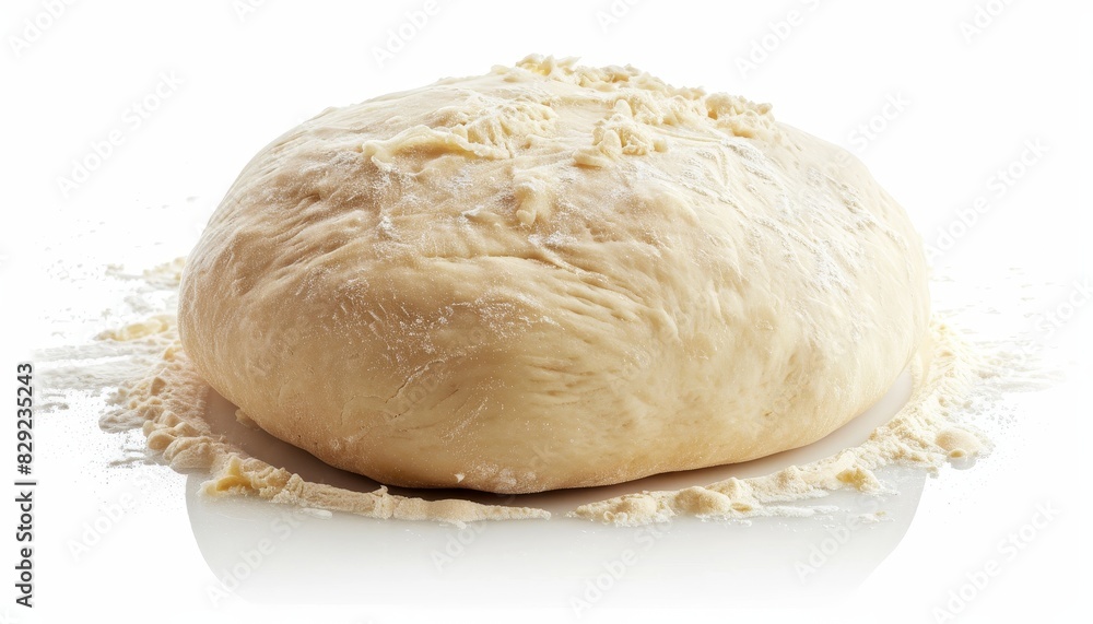 Fresh yeast dough on white background Fresh yeast dough on white background