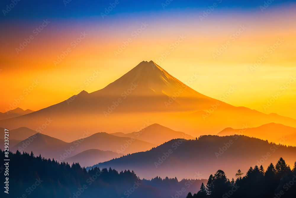 sunrise in mountains