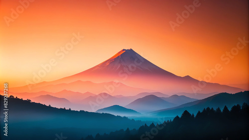 Wallpaper Mural sunrise in mountains Torontodigital.ca