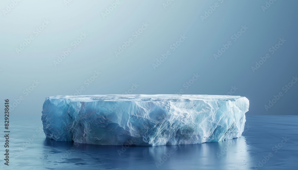 Glacier ice podium for product display or presentation Advertising concept