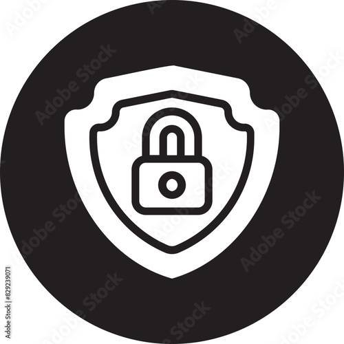 cyber security glyph icon