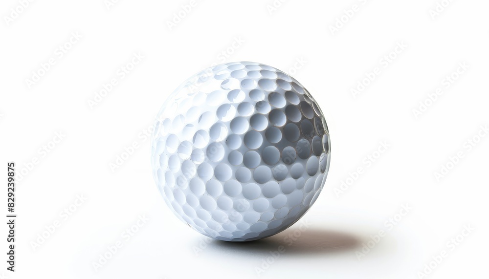 Golf ball isolated on white surface Sporting gear Golf ball isolated on white surface Sporting gear