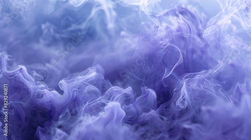 Mystic periwinkle smoke creates a serene and magical atmosphere.