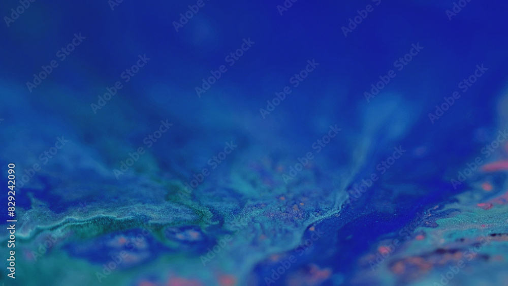 Color fluid. Shiny paint wave. Defocused blue green pink shimmering texture ink emulsion flow abstract art background. Color fluid. Shiny paint wave. Defocused blue green pink shimmering texture ink emulsion flow abstract art background.