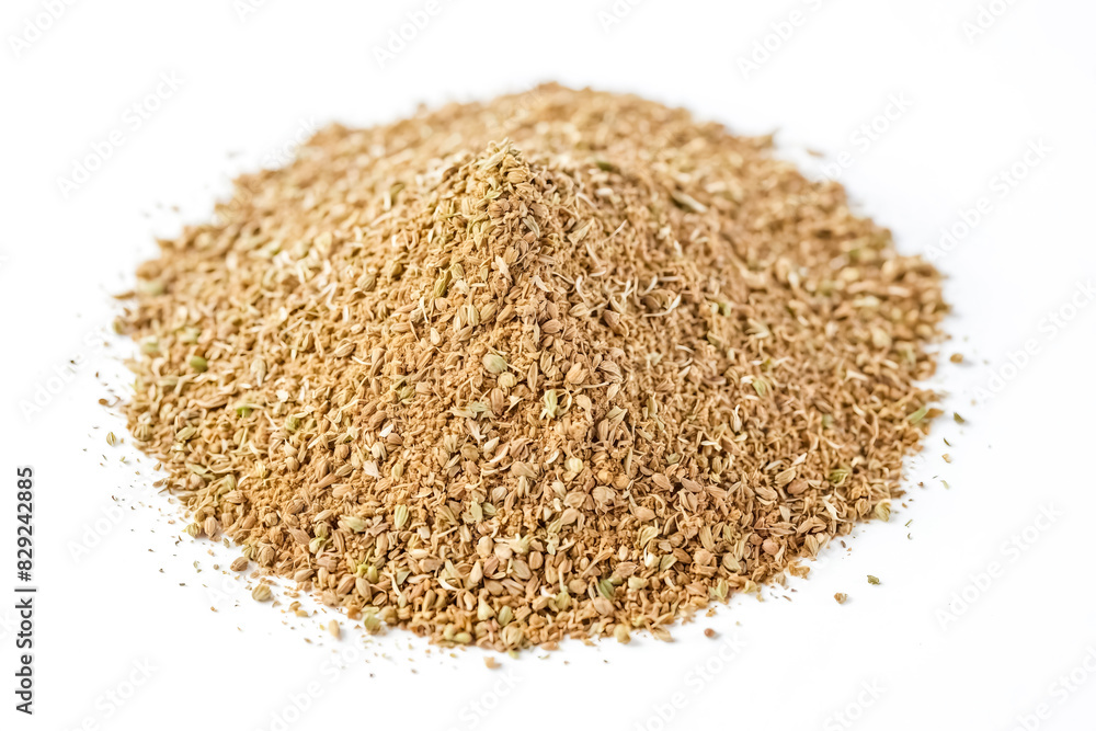 Dried Coriander Seeds on White Background Dried Coriander Seeds on White Background