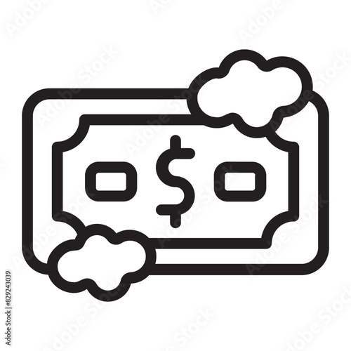 money laundering line icon