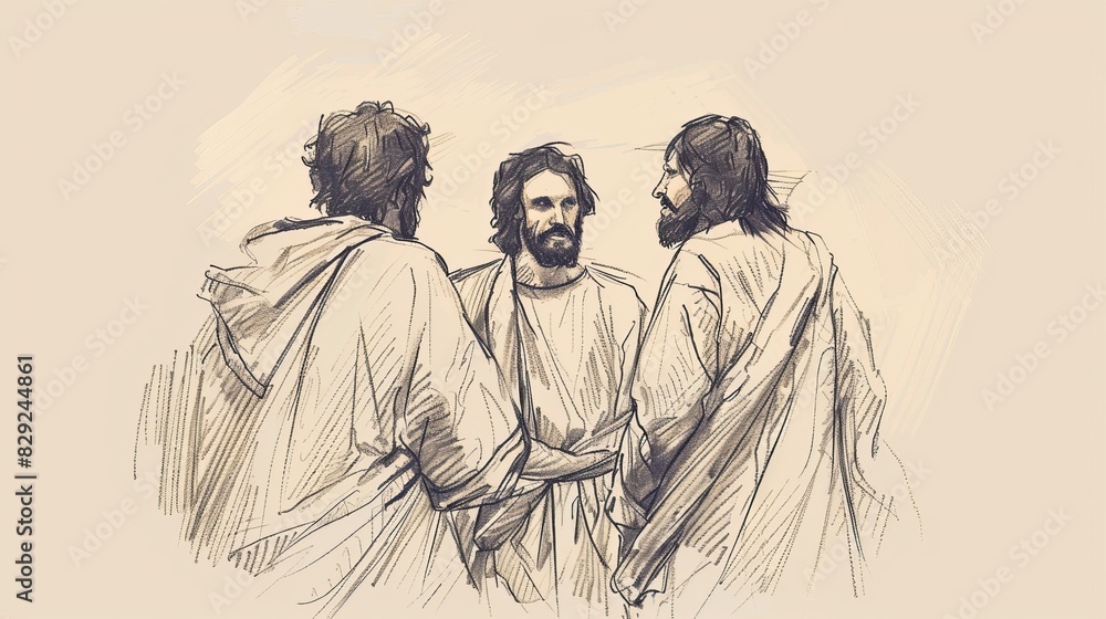 Disciples On Road To Emmaus Jesus Hearts Burning Biblical