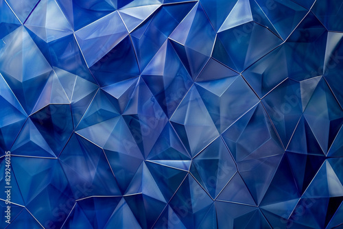 Luxurious and elegant sapphire blue geometric diamonds in a radiant gradient.