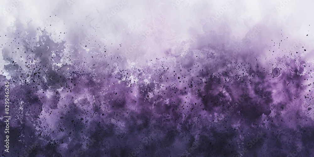 Fototapeta premium Oil paint strokes on wide canvas textured purple background decorating art painting illustration, generated ai 