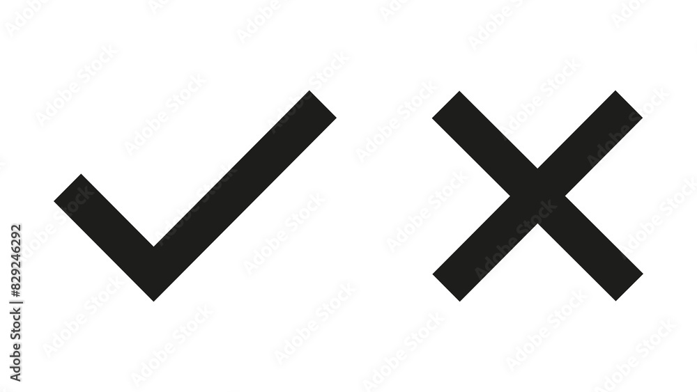tick and cross icon tick and cross icon