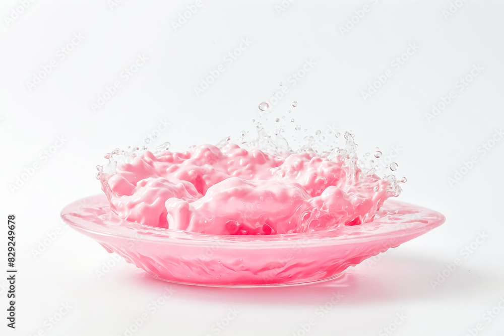 Pink Liquid Splash in Bowl Pink Liquid Splash in Bowl