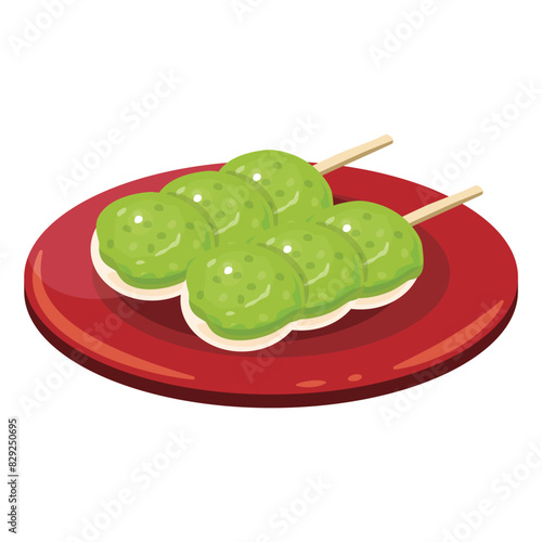 皿に盛られたずんだあん団子