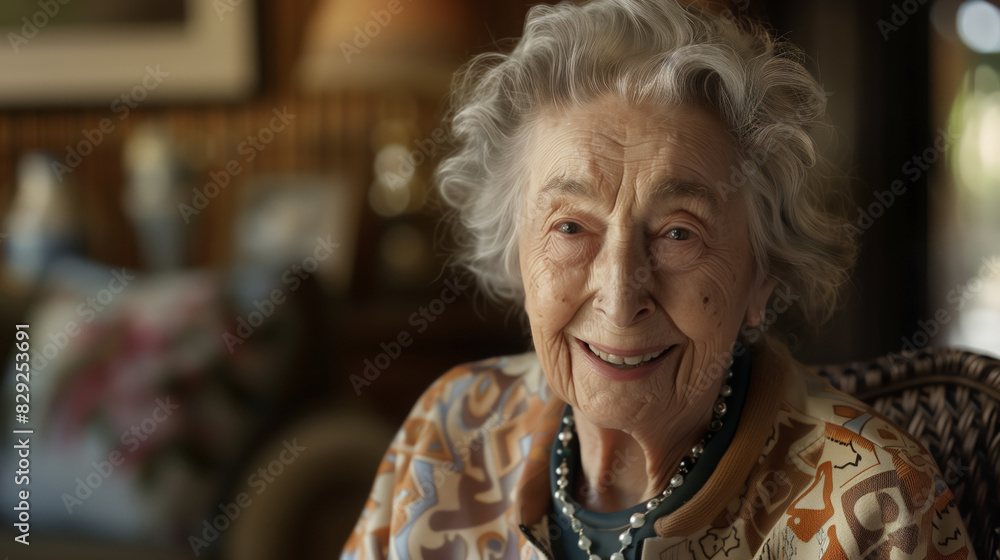 Close-up of a candid portrait of an old woman with a big smile on her face. A happy, dignified old age. An elderly woman of 70 years old Close-up of a candid portrait of an old woman with a big smile on her face. A happy, dignified old age. An elderly woman of 70 years old