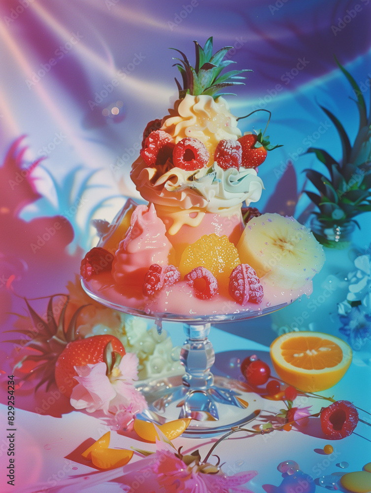colourful fruit parfait colourful fruit parfait