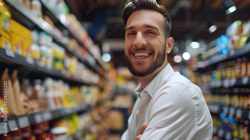 Friendly Store Manager Overseeing Efficient Retail Friendly Store Manager Overseeing Efficient Retail