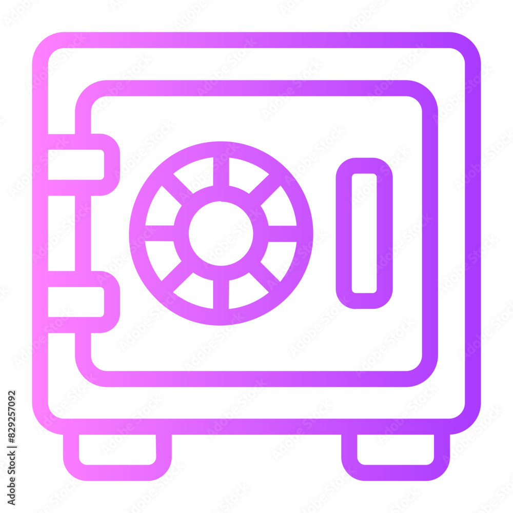 safety box gradient icon safety box gradient icon