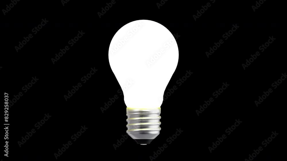 3d animation of light bulb, productivity 3d set, color key, 4k resolution 3d animation of light bulb, productivity 3d set, color key, 4k resolution