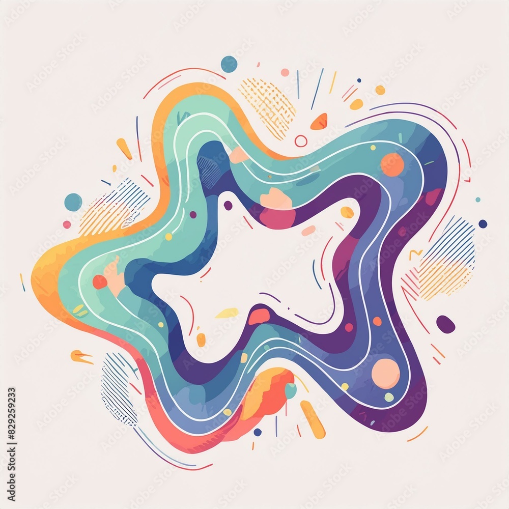 Obraz premium A mesmerizing abstract shape with fluid