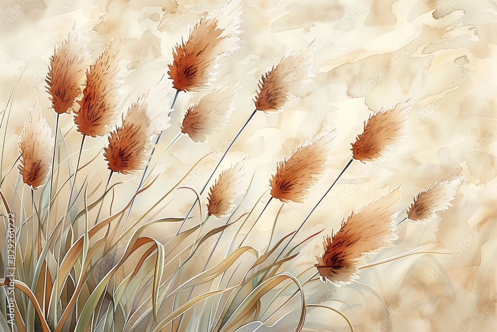 Fototapeta premium Autumn Reed Dance