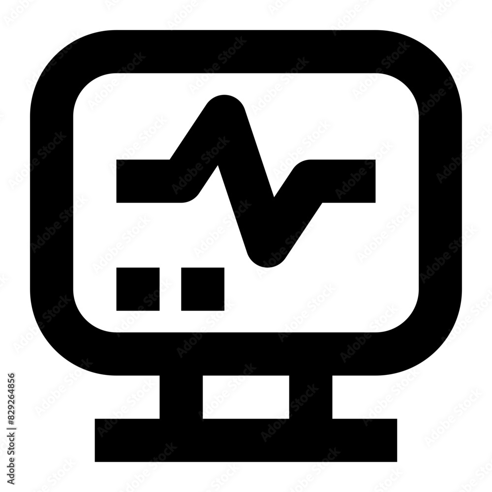 monitor heart rate line medical icon monitor heart rate line medical icon