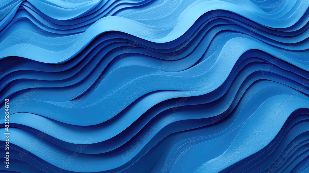Fototapeta premium Blue wavy abstract background.