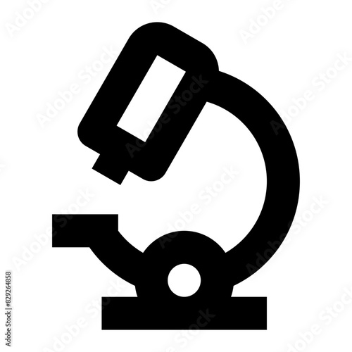 microscope line medical icon