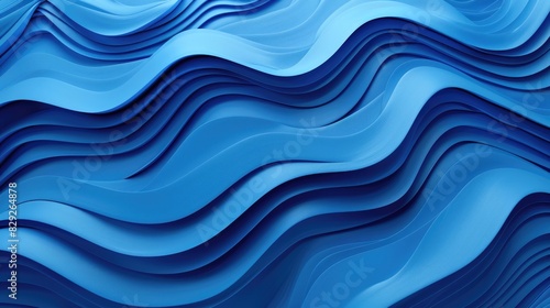 Blue wavy abstract background. © Nuth