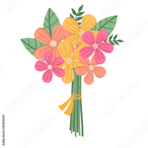 Spring flower bouqet illustration