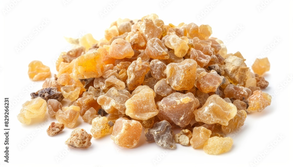 Natural frankincense resin isolated on white seen from above Natural frankincense resin isolated on white seen from above