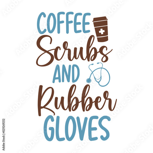 Coffee Scrubs And Rubber Gloves