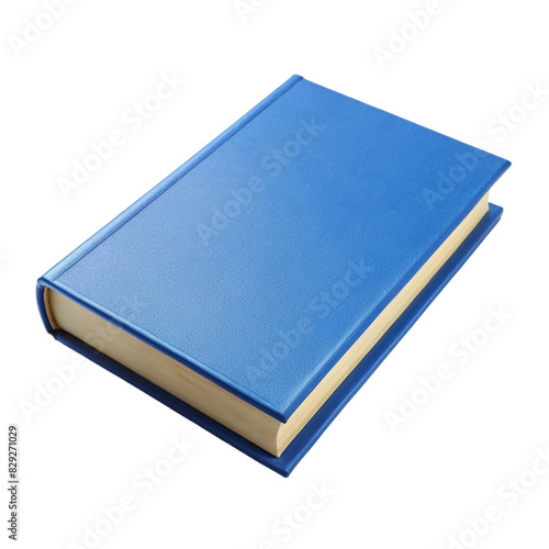 A blue book on transparent background