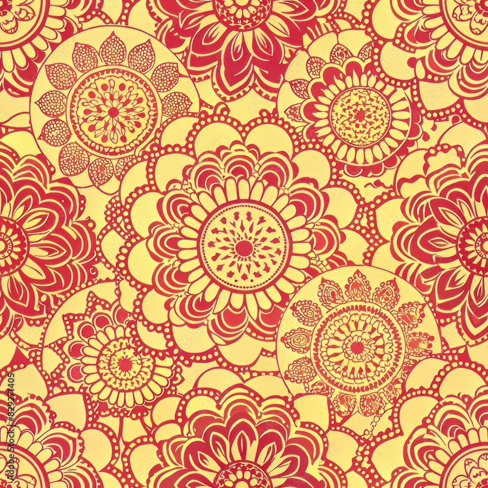 Seamless pattern of rounded lines with intricate lace-like patterns, adding a touch of delicacy and refinement to your gift wrap, Generative AI Seamless pattern of rounded lines with intricate lace-like patterns, adding a touch of delicacy and refinement to your gift wrap, Generative AI