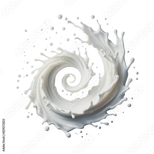 Transparent splash swirl milk 