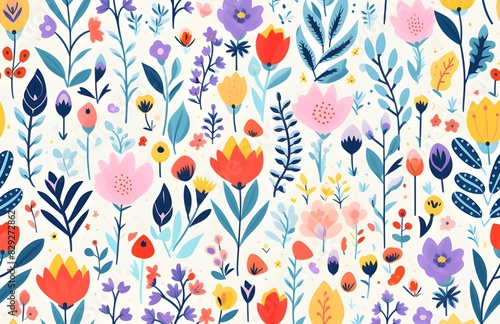 Wallpaper Mural seamless pattern beautiful flower pattern Torontodigital.ca