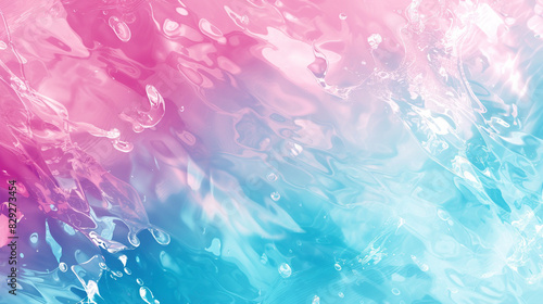 ピンクと青の抽象的な水の背景　Generative AI photo