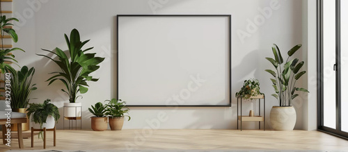 A minimalist living space featuring a blank TV screen for virtual real estate tours. 32k  full ultra HD  high resolution.