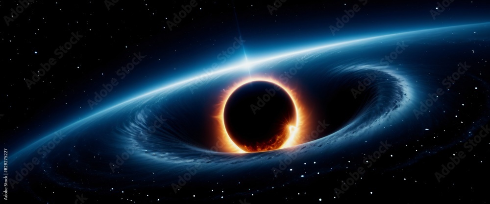 Fototapeta premium Universe Black Hole Evaporation A black hole slowly