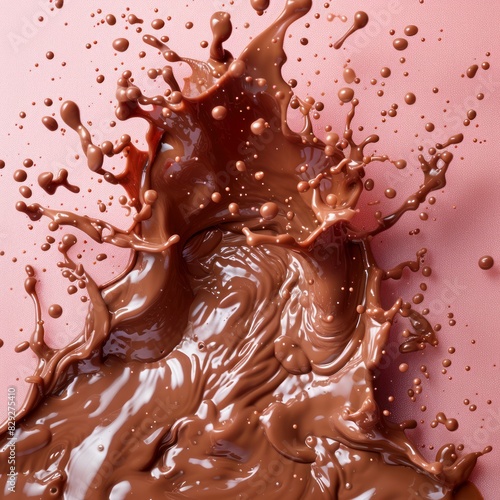 Photo of a chocolate cream waves