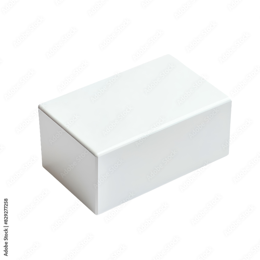 Minimalistic, plain white rectangular box on an isolated on transparent background. Idea for packaging design and product presentation concepts. Minimalistic, plain white rectangular box on an isolated on transparent background. Idea for packaging design and product presentation concepts.