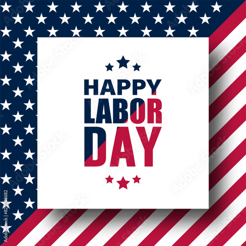 Happy labor day in United States of America background vector illustration