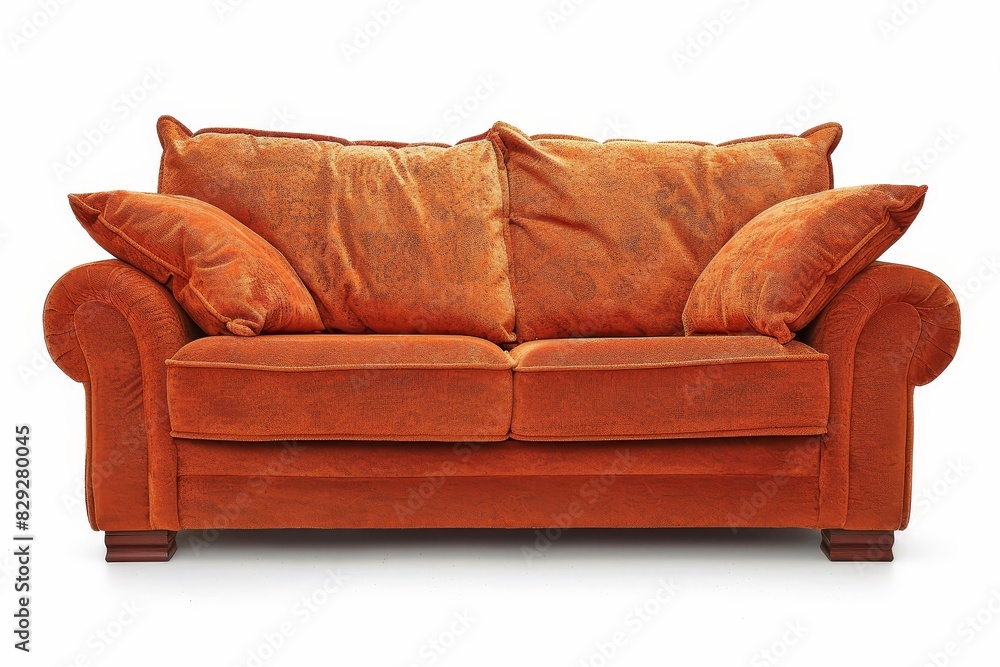 Sofa on white background with clipping path back view Sofa on white background with clipping path back view