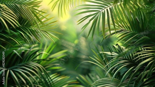 Background of palm leaves