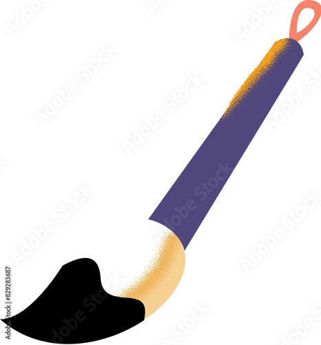 Calligraphy Brush With Ink On The Hair