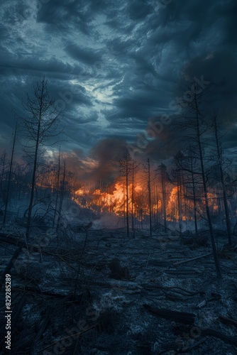 Haunting aftermath of a wildfire