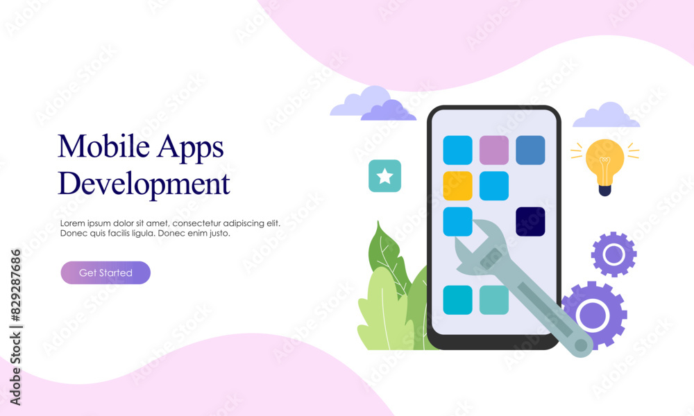 Landing page template for mobile app development Landing page template for mobile app development