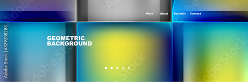 Circle triangle geometric web site page template. Vector Illustration For Wallpaper, Banner, Background, Card, Book Illustration, landing page