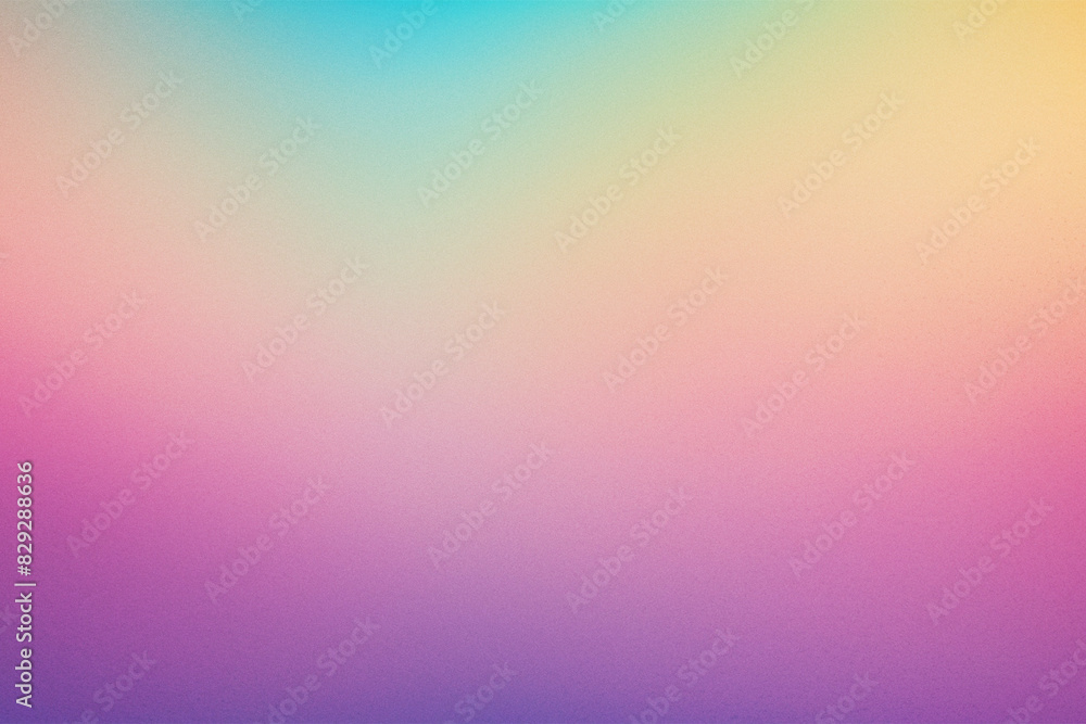 Abstract colorful gradient background with grainy style effect. Retro colorful pastel grainy wallpaper.