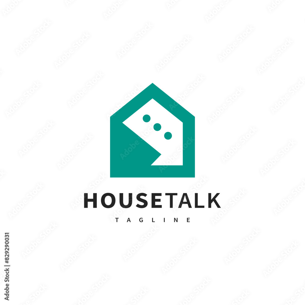 chat bubble and house icon logo design illustration 7 chat bubble and house icon logo design illustration 7